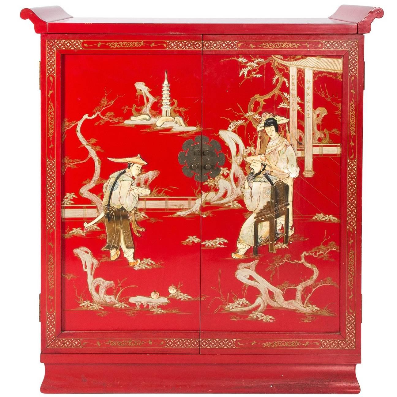 Mid-20th Century Chinoiserie Cabinet