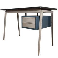 Grey Friso Kramer and Prouvé Style Desk, by Marko, 1950s-1960s 1