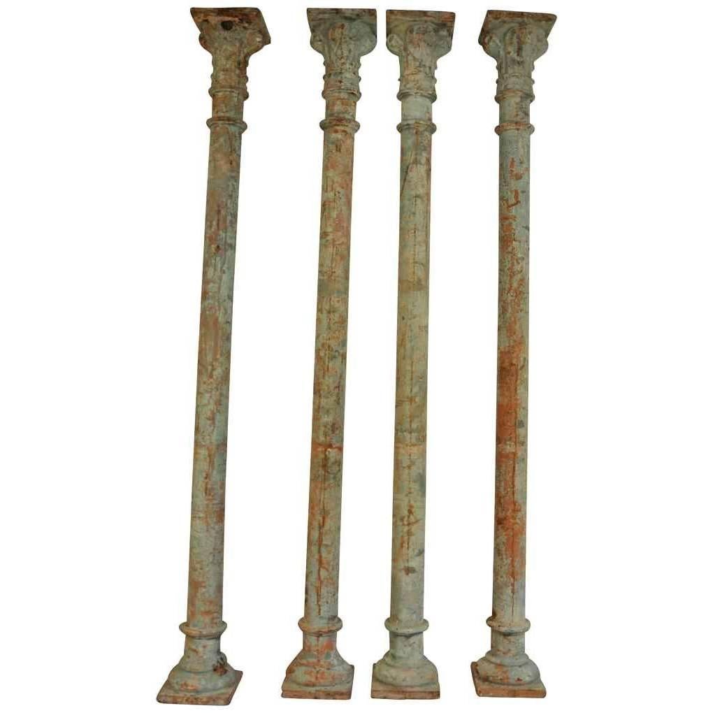 Sensational Set of Four 19th Century Spanish Columns in Cast Iron
