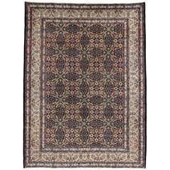 Vintage Mashhad Persian Rug with Modern Traditional Style 10