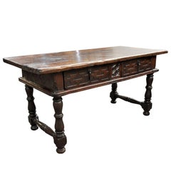 Spanish 18th Century Walnut Reflectoire Table or Desk