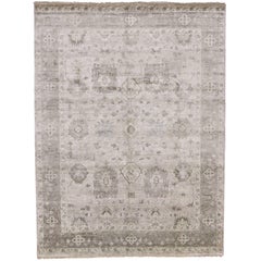 New Contemporary Oushak Luxe Silk Rug with Hollywood Regency Directoire Style