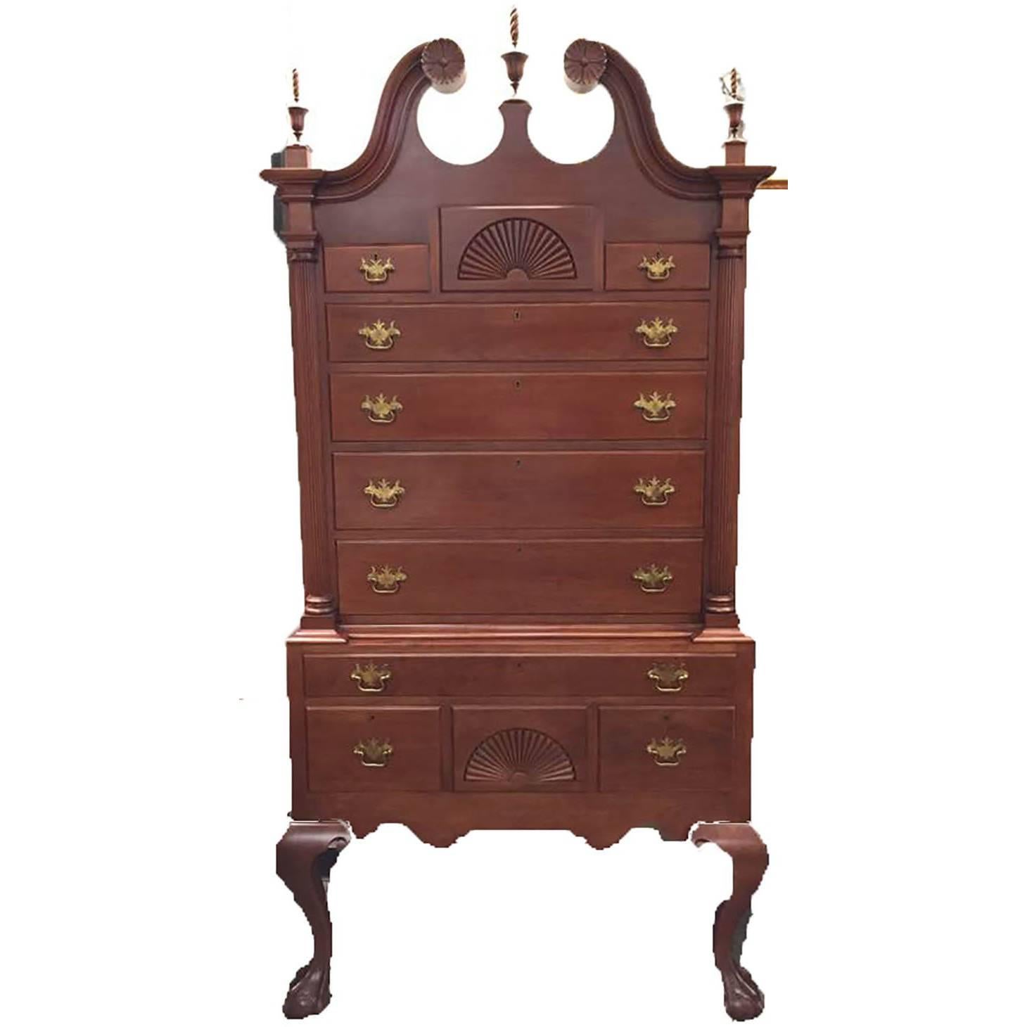 Colonial Williamsburg Chest on Chest Highboy For Sale