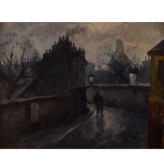 Mogens Vantore Oil on Canvas, Paris, Montmartre