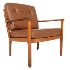 Fredrik Kayser Rosewood and Leather Lounge Chair 6