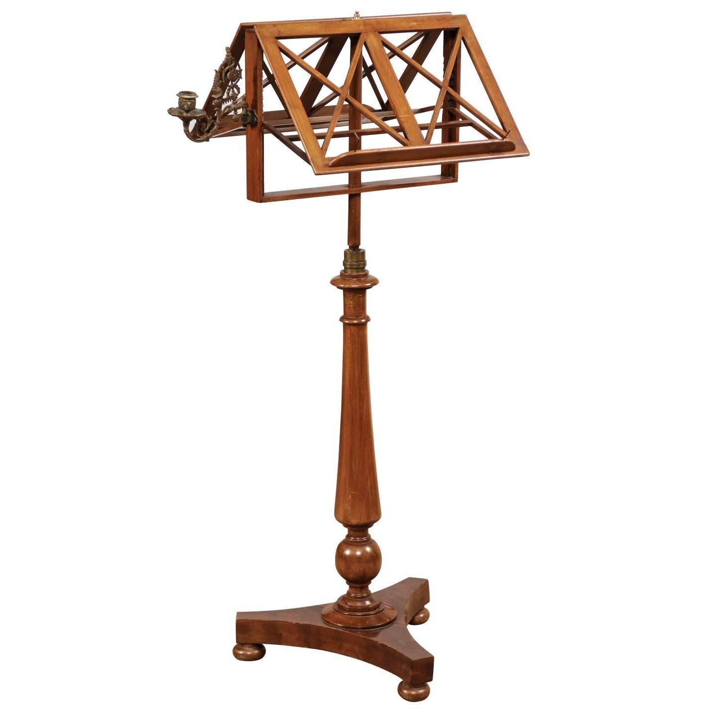 Duet Music Stand in Mahogany with Scone, 19th Century France