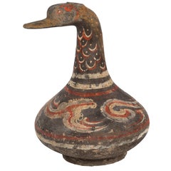 Antique Han Dynasty Ceramic Duck Sculpture