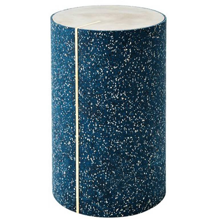 Rubber Cylinder in Royal Side Table by Slash Objects, Made in USA For Sale