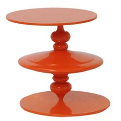 Spinning Red Top Coffee Table with Revolving Top Plane by Paolo Giordano, Italy