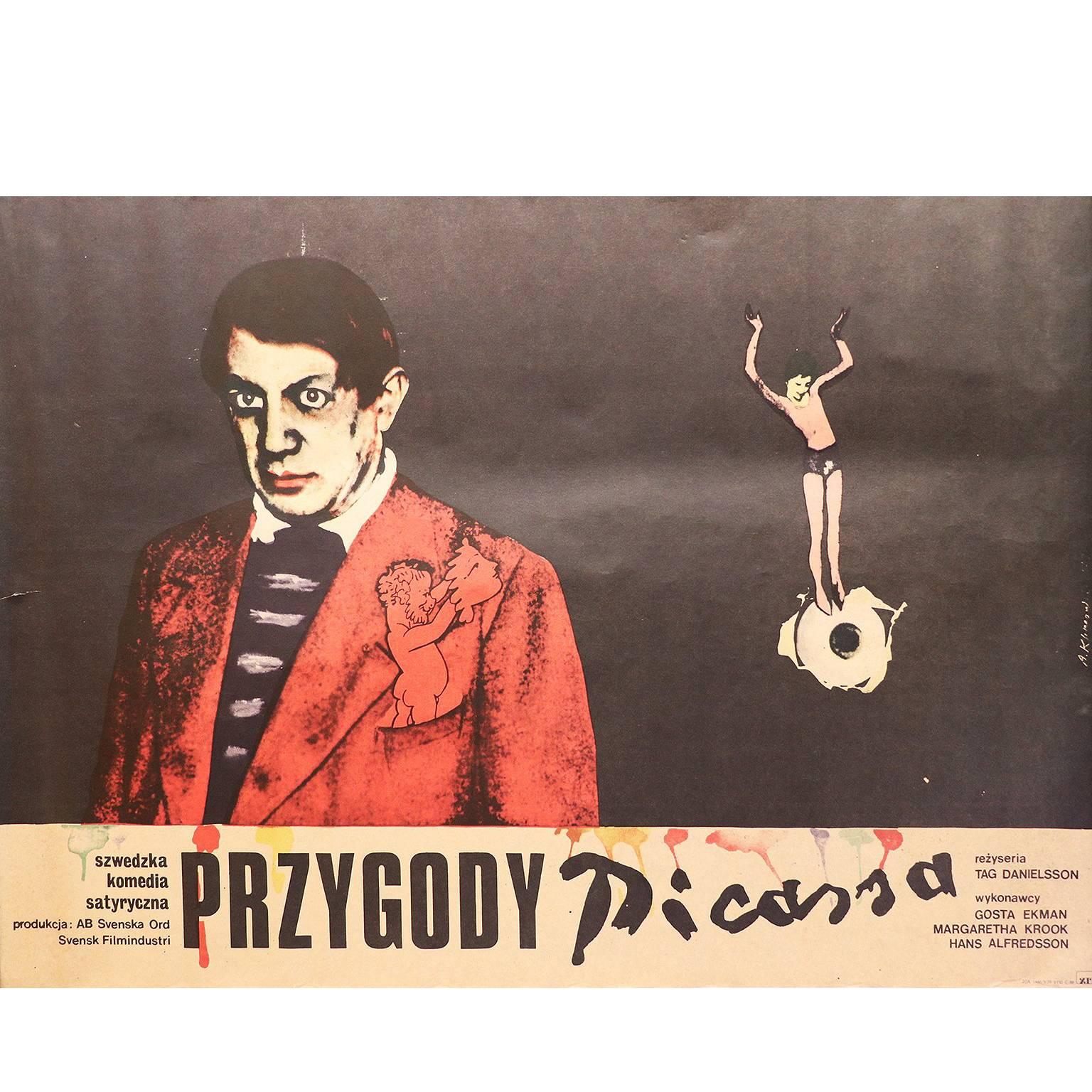 Adventures of Picasso, affiche polonaise originale du film suédois, 1979 en vente