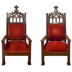 Pair of American Throne Chairs