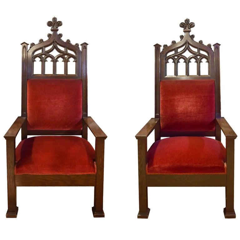 Pair of American Throne Chairs at 1stDibs