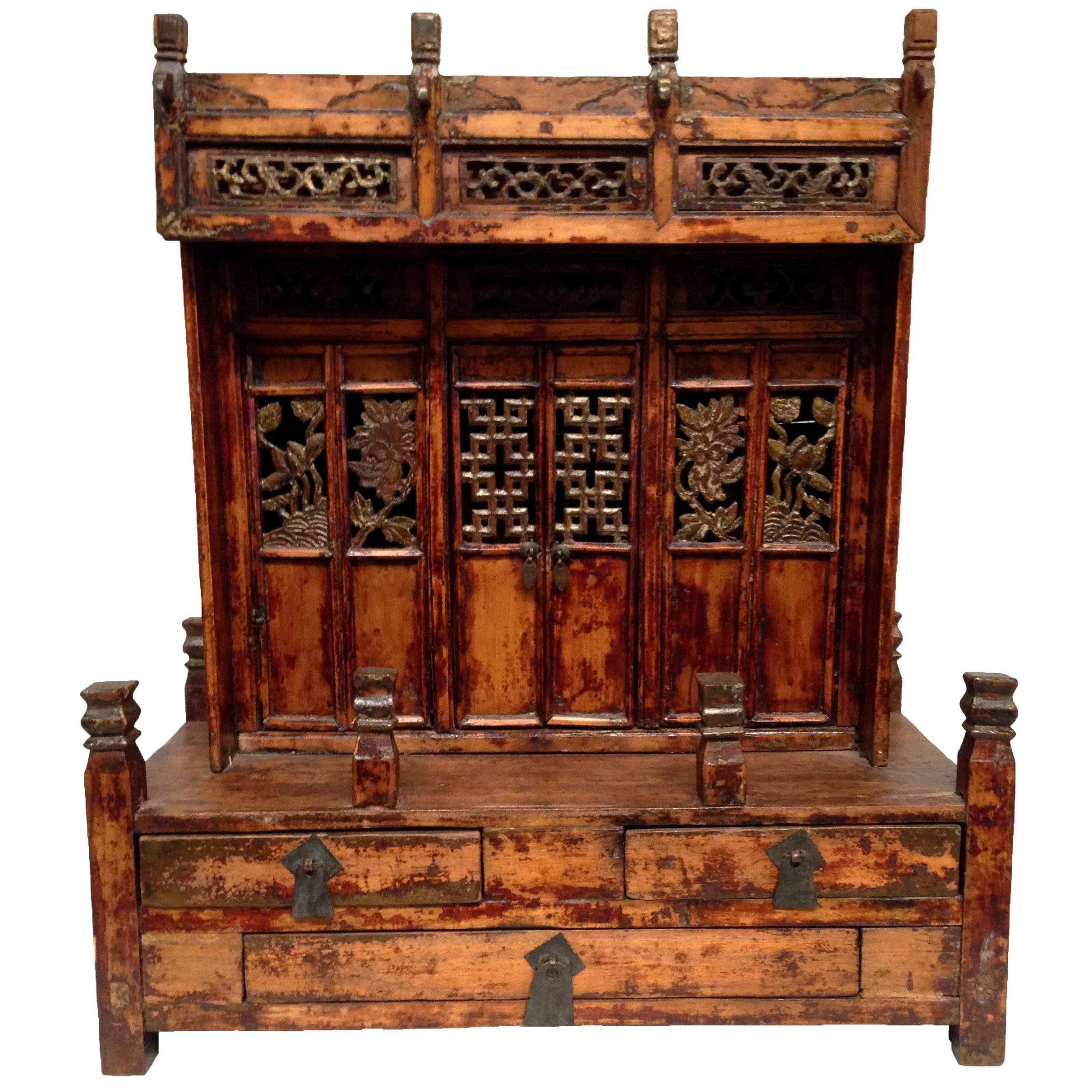 Antique Chinese Temple Model  For Sale