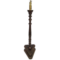 19th Century Large Polychrome Wooden Floor Lamp 11