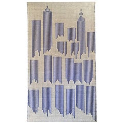 Swedish "Cityscape" Textile by I. Damast