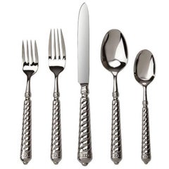Spirale by Ricci Stainless Flatware Tableware Set Service for 12 New 65 Pcs