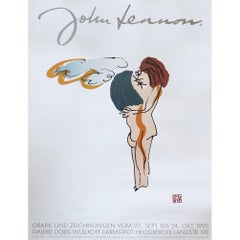 John Lennon Sketchbook, Exhibition Art Print / Poster 1990, Germany