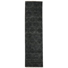 New Transitional Modern Runner, Midnight Navy Blue Hallway Runner