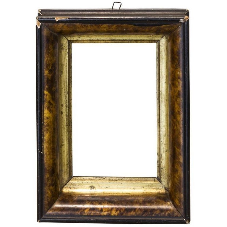 Vintage Petite Black Frame with Faux Tortoise Shell Detail For Sale
