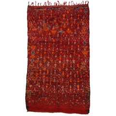 Vintage Berber Moroccan Rug with Modern Tribal Style, Red Moroccan Rug 7