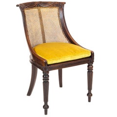 Fine English Regency Canework Tub Bergere Chair, Attributed to Gillows 4