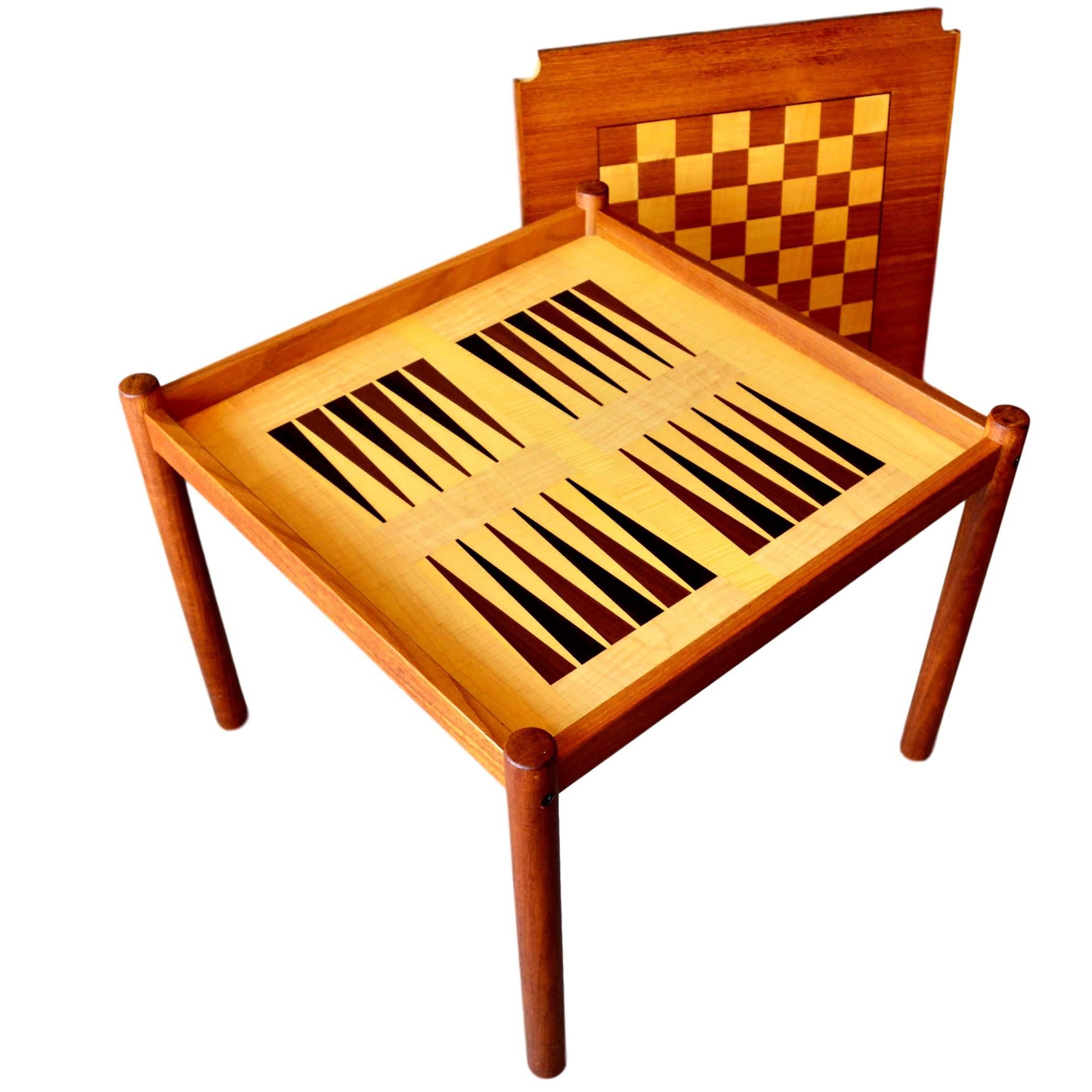 Teak Backgammon Game Table