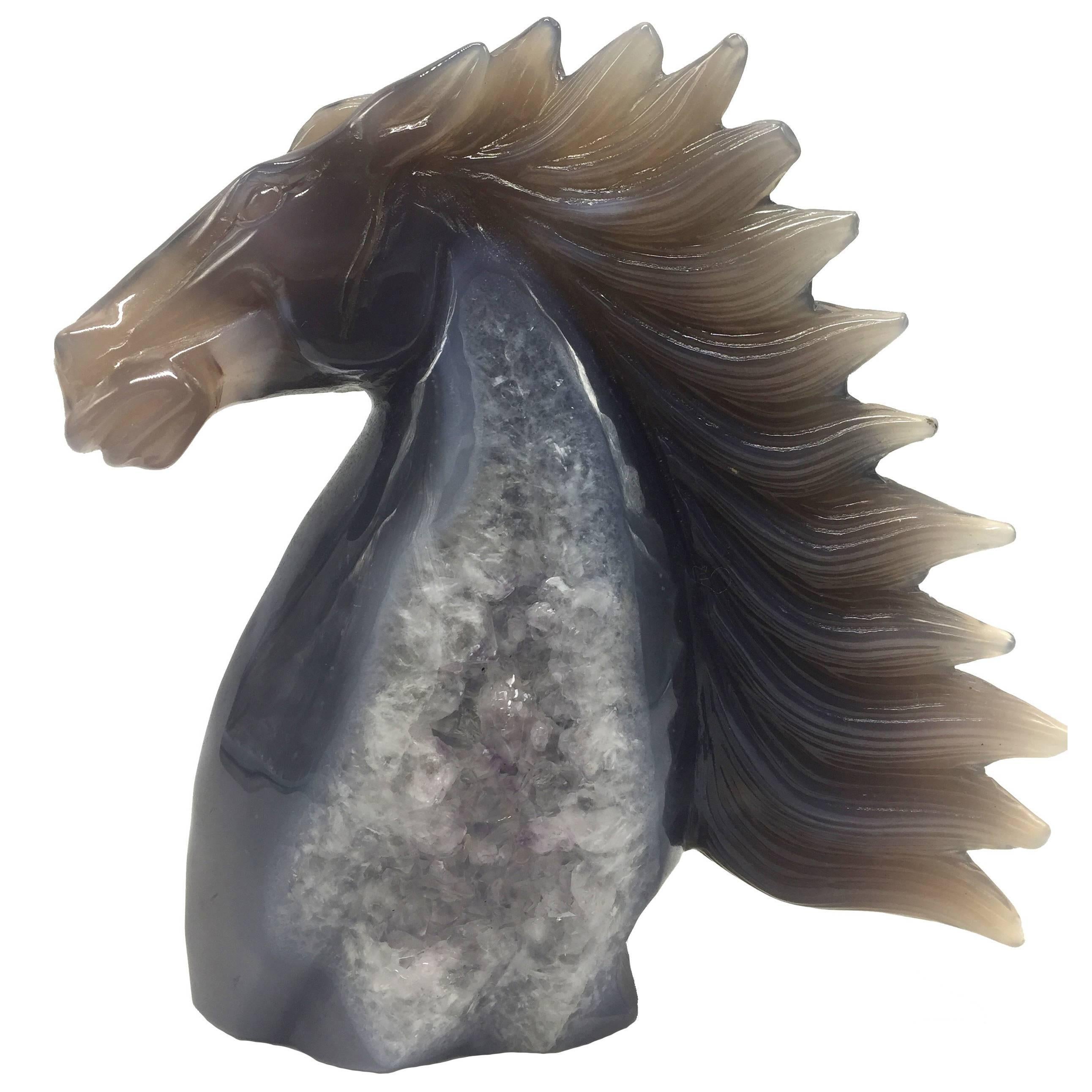 Natural Agate Horse #1