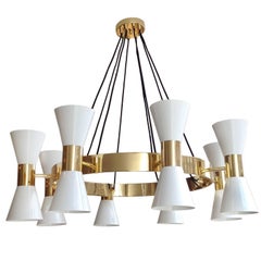 Brass Ring Chandelier