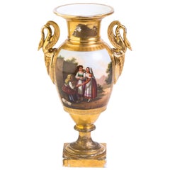 19th Century French Old Paris Porcelain Urn