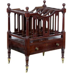 Antique Sheraton Federal Mahogany Canterbury, American or English, circa 1800-1810