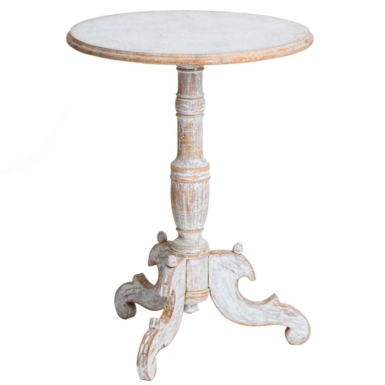 Swedish Antique Round Pedestal Table, circa 1850