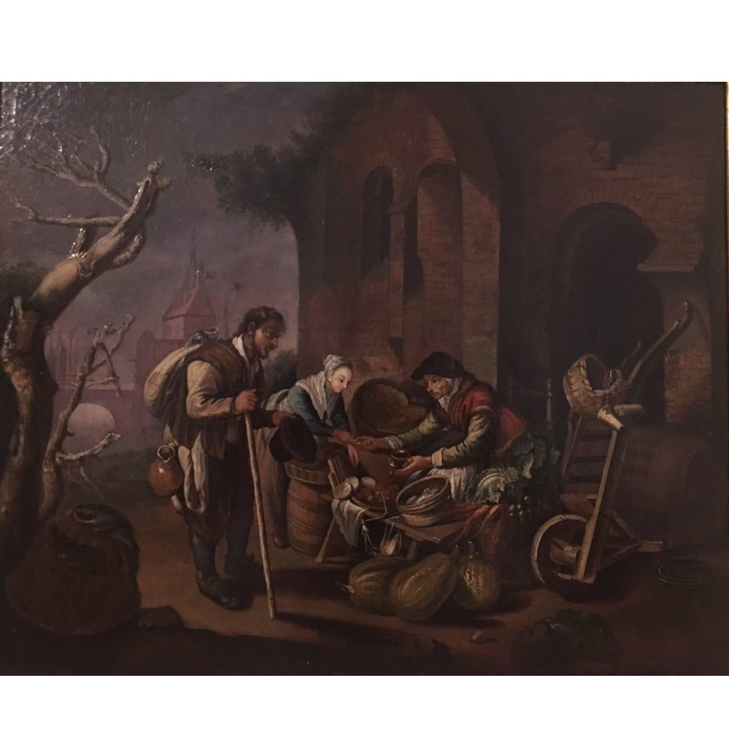 After Gerrit Dou, 17th-18th Century Oil on Canvas