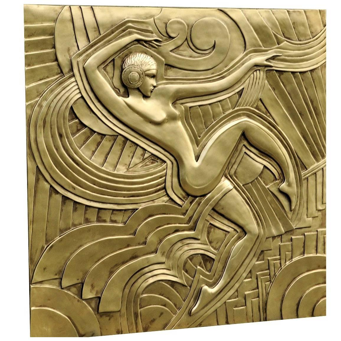 Art Deco 'Folies Bergeres' Wall Plaque