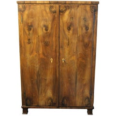 Antique 19th Century Small Biedermeier Wardrobe