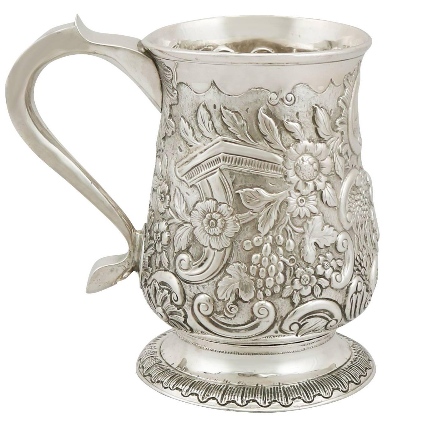 1950s Georgian Sterling Silver Mug by John Langlands I