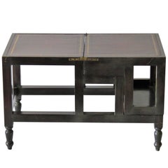 Antique 19th Century Metamorphic Leather Steps/Stool