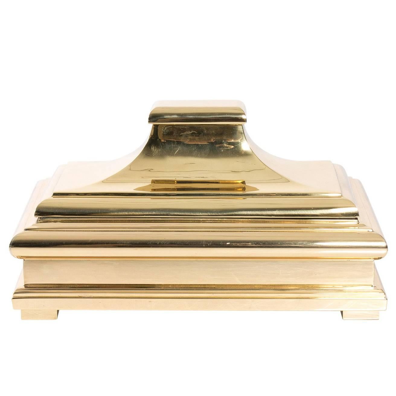 Brass Chapman Lidded Pagoda Box