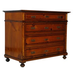 Mid 19th Century Italian Neoclassic  Commode , in solid larch wood