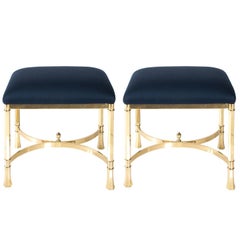 Pair of Italian Brass Stools 12