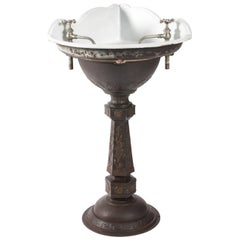 Antique Victorian Cast Iron Corner Sink