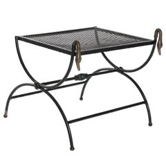 Iron and Brass Bench with Swans
