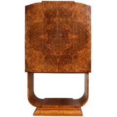 Art Deco Cocktail Cabinet in Burr Walnut by Hille