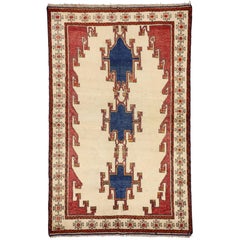 Vintage Shiraz Persian Rug with Modern Tribal Style