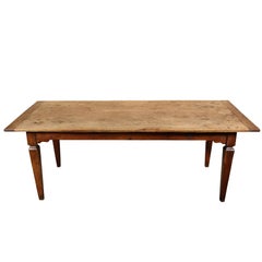 Beautiful Plank Top Walnut Farmhouse Table