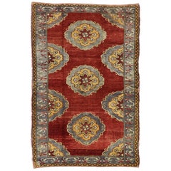 Vintage Turkish Oushak Rug with Modern Spanish Colonial Style 