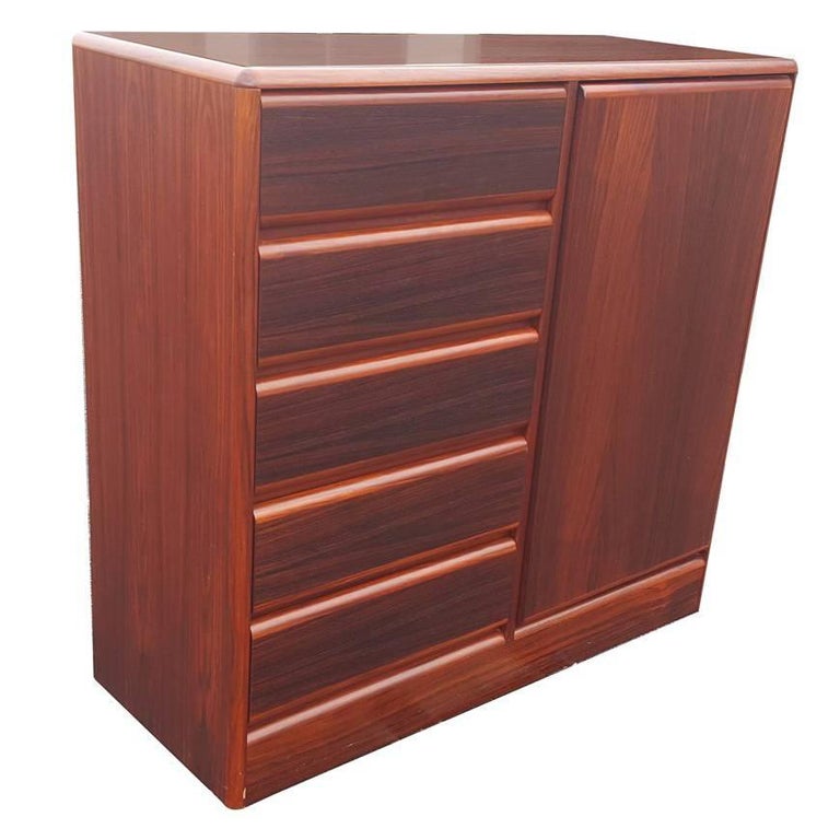 Sannemann Danish Rosewood Bachelor Wardrobe Chest at 1stDibs