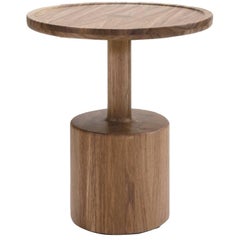 Contemporary Boton One Side Table in Conacaste Solid Wood by Labrica 7