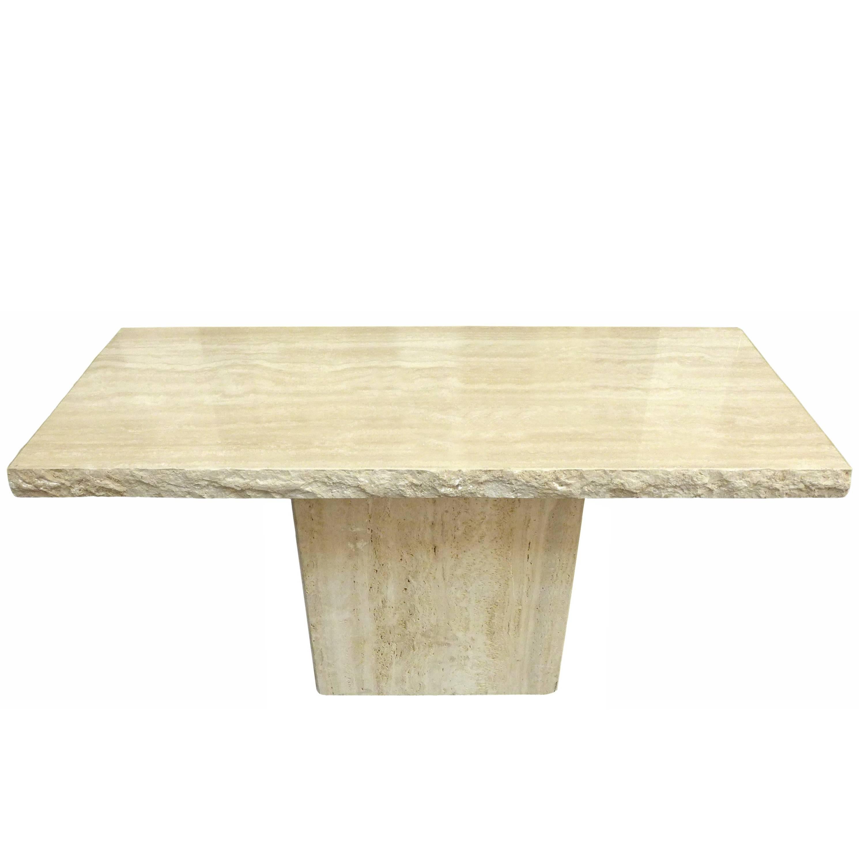Travertine Console Table For Sale