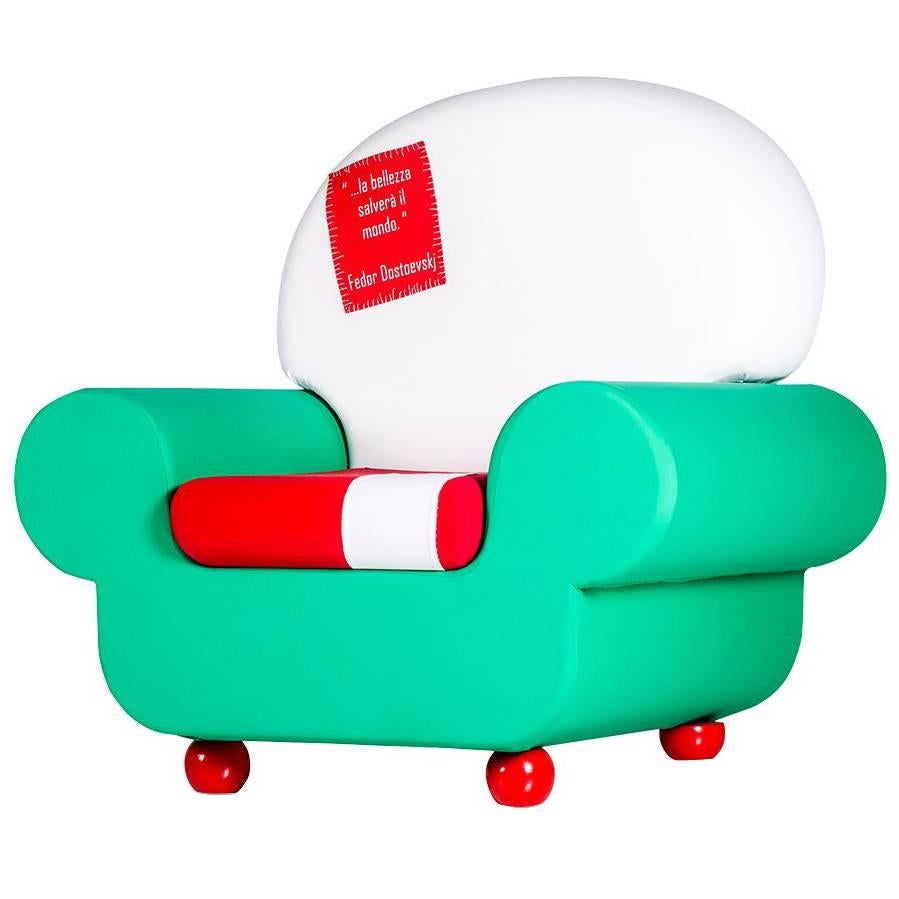 Armchair "Papi'" Handcrafted Polyurethane Differentiated Lift 300 Numbered Pc For Sale