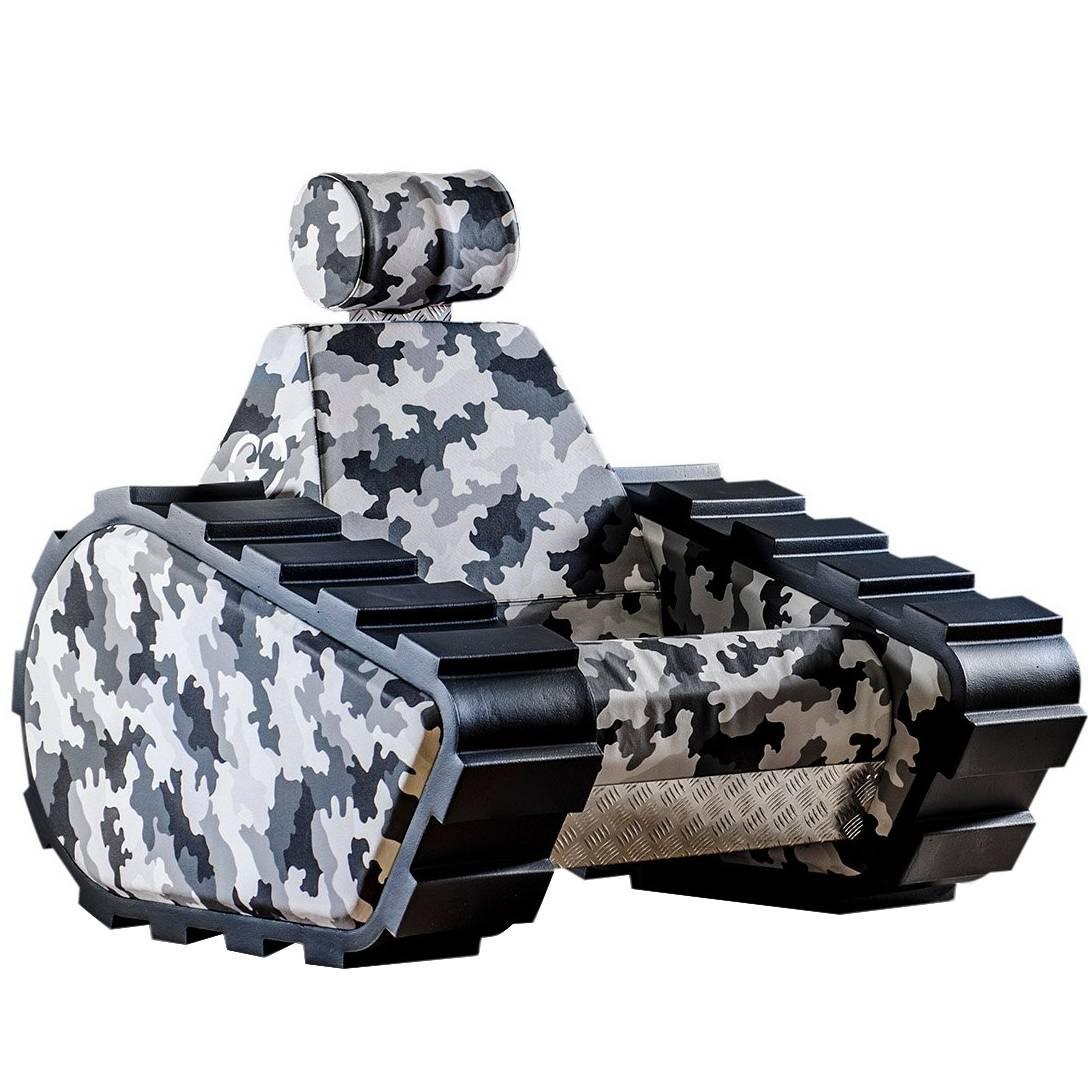 Armchair "Armychair Cap " Handcrafted Polyurethane Foam Camo Urban For Sale